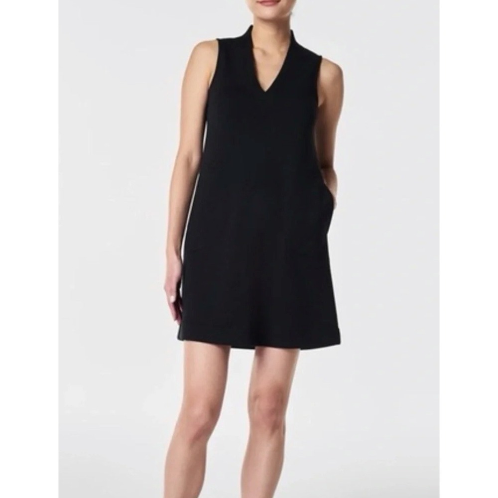 NEW Spanx AirEssentials Sleeveless Mini Dress Very Black 50768R Womens Medium